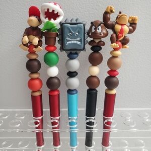 Nintendo Character Pen Set - Red, Blue, Black, Brown